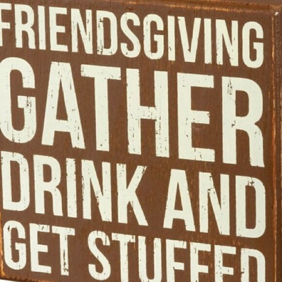 Thanksgiving Friendsgiving Shelf Sitter Sign Brown - Picture 5 of 5